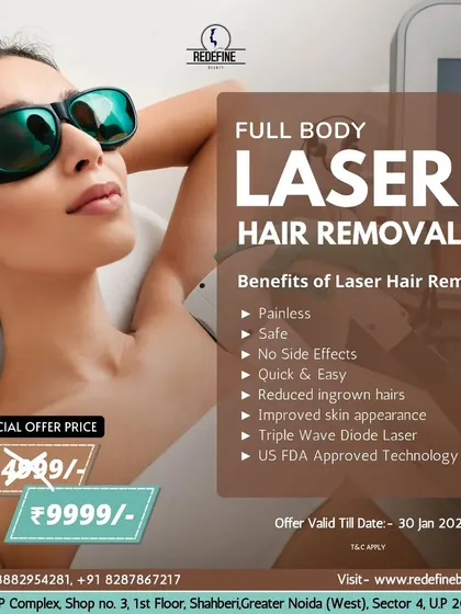 This is another one of our popular full body laser hair removal packages. We list the key benefits, including reduced ingrown hairs and improved skin appearance, so you know exactly what to expect.