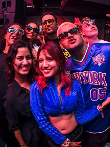 The crew posing with crazy glasses. It's all about having fun and not taking ourselves too seriously.
