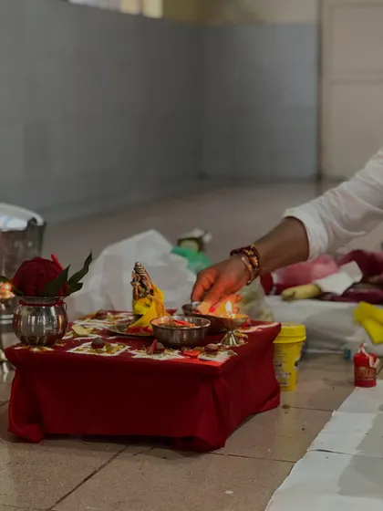 Lighting a diya, or oil lamp, is an integral part of our ceremonies. The light represents the dispelling of darkness and ignorance, and the journey towards enlightenment.