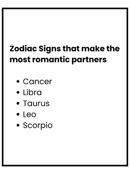 These five zodiac signs are known for being the most romantic partners. They are masters of deep affection, loyalty, and grand gestures. If your partner's sign is on this list, you are truly lucky.