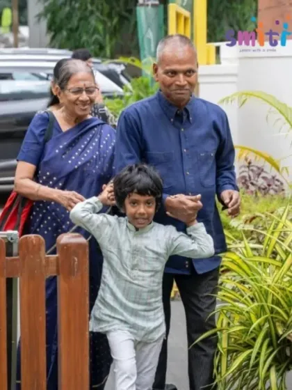 A boy arrives with his grandparents, his excitement visible. Grandparents' Day is one of the most anticipated events of our school year.