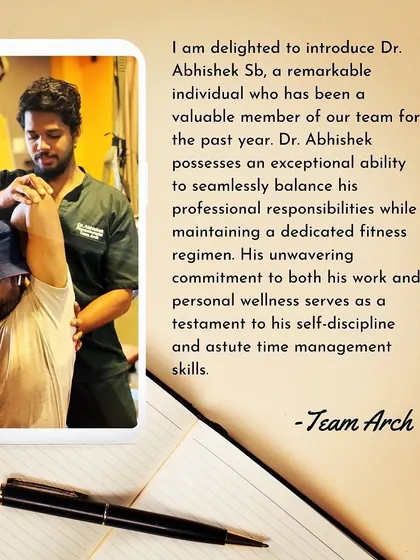 An introduction to Dr. Abhishek Sb, a valuable team member for the past year.