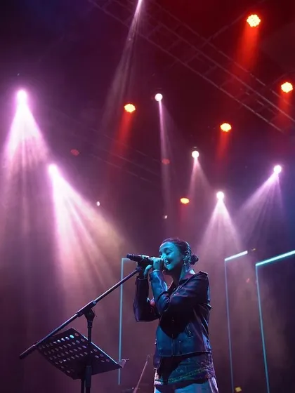 Caught in the spotlight. The stage lights, the smoke, the sound of the first note, it's a feeling that never gets old. I live for these moments.