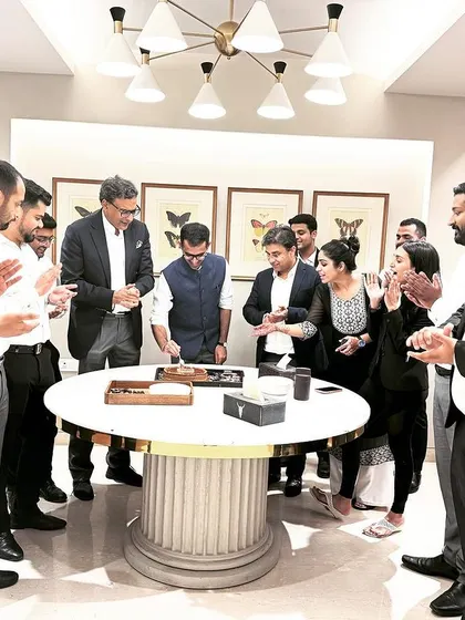 The team applauds as we celebrate Prabhav Ralli's birthday in our chambers. Wishing him the very best for the year ahead.