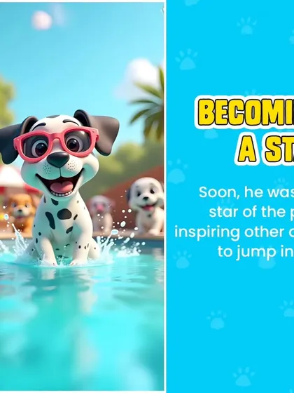 Soon, Max became the star of the pool, inspiring other dogs to jump in too. His journey from hesitant pup to confident swimmer is what we love to see.