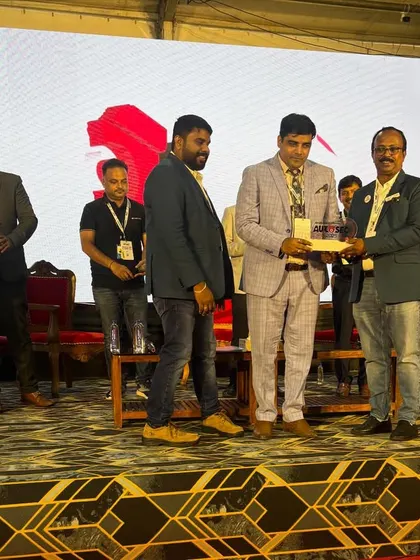 Another proud moment on stage, accepting an award at the AutoSec 2025 expo. These accolades motivate my team to continue our work with even greater dedication.