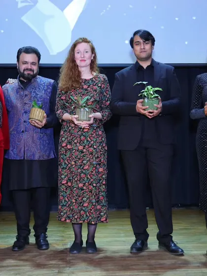 The performers of the musical evening receive plants as a token of appreciation. We value and acknowledge the artists who grace our stage with their talent.