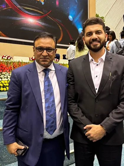 Another picture with Mr. Pradeep Rai, Vice-President of the Supreme Court Bar Association, at a legal event.