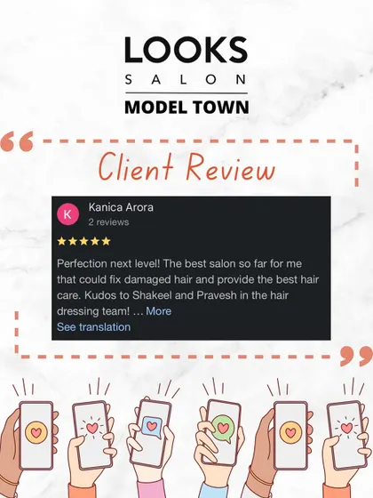 "Perfection next level!" A wonderful review from Kanica, who trusts our team to fix damaged hair and provide the best hair care.