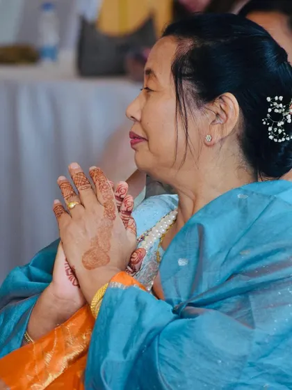A guest enjoying the performances during a Sangeet ceremony. My role is not just to play dance music, but to provide the right ambient sound for every part of the event.