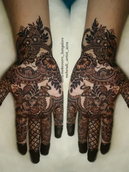 Another view of the dark-stained Arabic design, showing the beautiful contrast and detail.