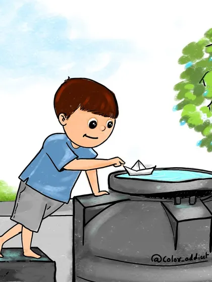 A duplicate of the 'Monsoon Diaries' childhood illustration.