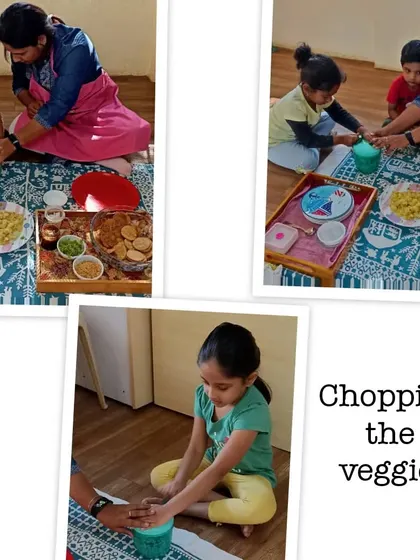 The fun and messy process of making papdi chaat, a favorite Indian snack that involves layering different textures and flavors.