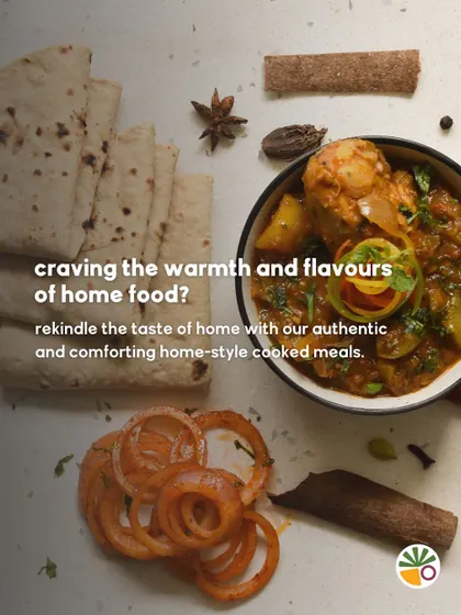 Craving the warmth and flavors of home food? This graphic reminds you that I'm here to rekindle that taste with my authentic and comforting meals.