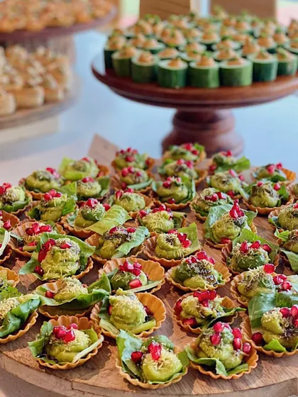 Sassy, savory, and oh-so-satisfying. These avocado chaat tarts, topped with pomegranate seeds, are a burst of fresh and tangy flavours in a crispy shell.