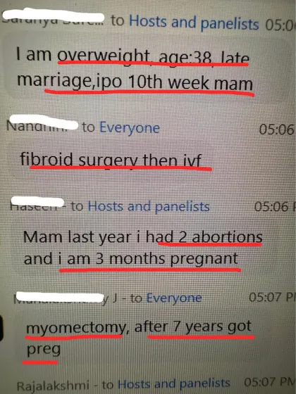 Look at the diverse group of women who attended my Early Pregnancy webinar. Many of them are my former pre-pregnancy students, now happily pregnant.