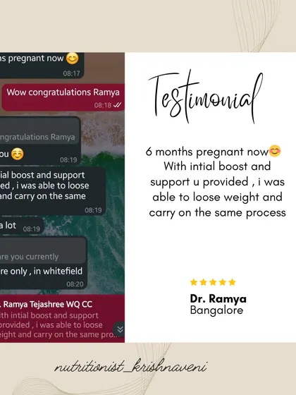A heartwarming message from Dr. Ramya, who is now 6 months pregnant. She started her journey to lose weight and, with the right support, not only achieved her goal but also continued the healthy lifestyle that supported her fertility.