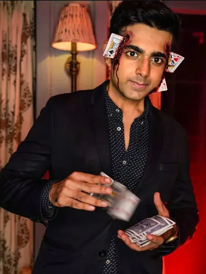 Trick or treat? A little bit of fun for Halloween. Even a magician has to let his playful and spooky side out sometimes.