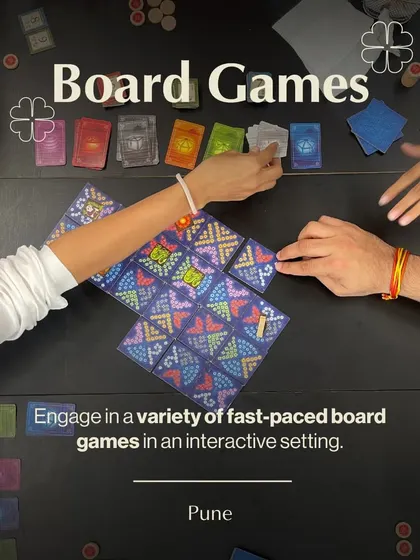 Engage in a variety of fast-paced board games in an interactive setting in Pune. It's the perfect way to spend an afternoon, challenging your mind and connecting with new people.