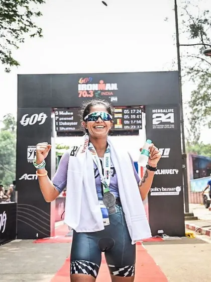 That post race feeling. Happy, exhausted, and proud after the Ironman Goa 70.3.