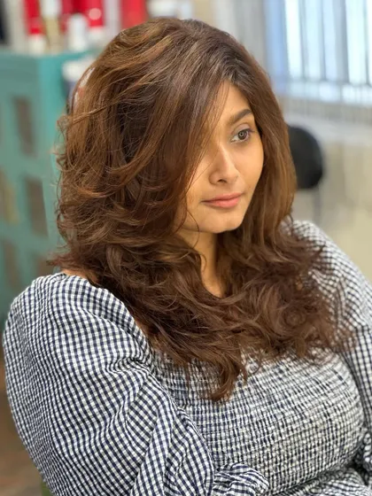 This is how I cut hair. Even without styling, the texture and layers are perfect.