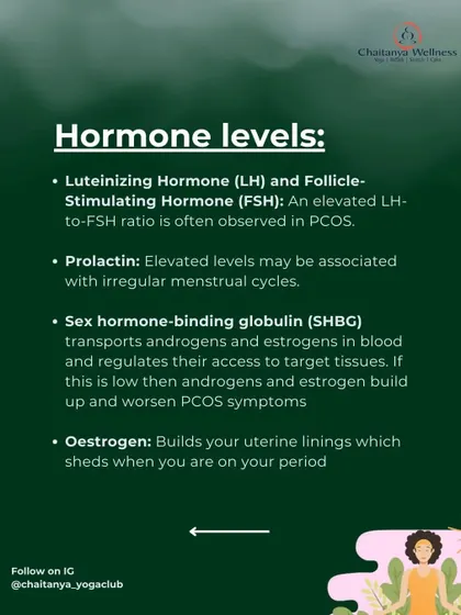 Hormone Levels: An elevated LH-to-FSH ratio is often observed in PCOS. We also test for Prolactin, Sex hormone-binding globulin (SHBG), and Oestrogen to get a complete picture of your hormonal health.