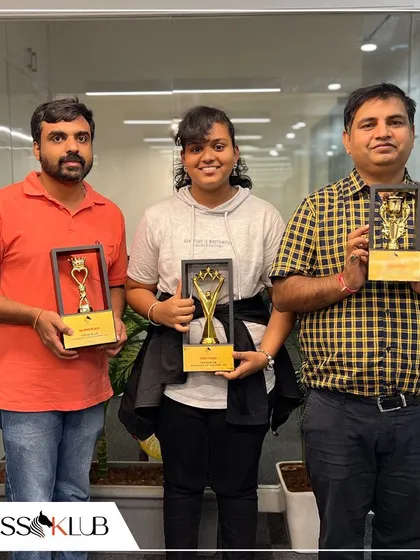 The top three champions from our Independence Day tournament proudly holding their trophies. The level of competition at our events is always impressive.