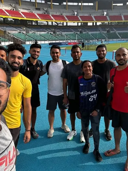 The internship isn't just in the classroom. The 2024 batch gets a practical session on the track, applying the principles of conditioning and athletic training.