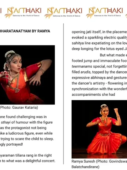 A review of my performance at the India International Centre, published on Narthaki. I am so grateful to Leela Venkataraman ma'am for her insightful words.