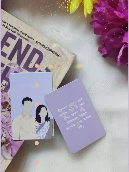These wallet cards feature a custom illustration and a heartfelt Marathi quote, showing how you can combine graphics and text for a deeply personal gift.