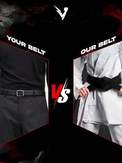Your belt vs. our belt. One holds up your pants, the other holds up a legacy of hard work and discipline.