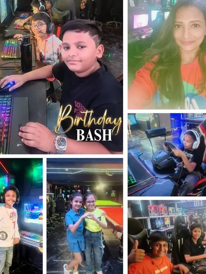 I specialize in creating unique, themed birthday parties that kids will never forget. This collage captures the fun from an epic gaming-themed birthday bash, complete with everything from Minecraft to racing simulators, ensuring non-stop entertainment for the young guests.