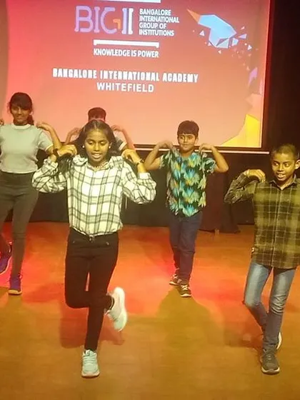 Students showcase their moves during a dance performance at the summer camp valedictory program.