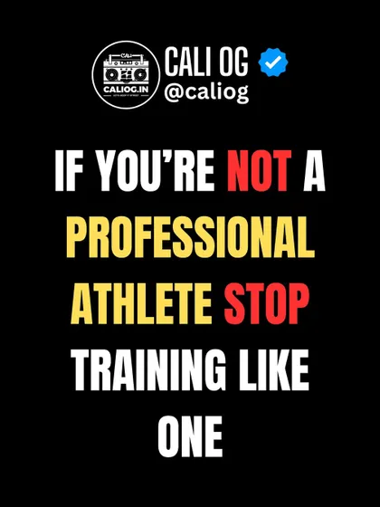 If you're not a professional athlete, stop training like one. More isn't always better. It's about consistency, recovery, and smart training that fits your lifestyle.