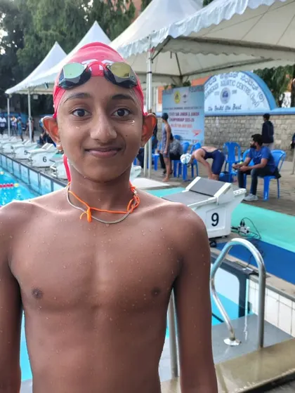 Pavan Krishnaa N after his silver medal performance.
