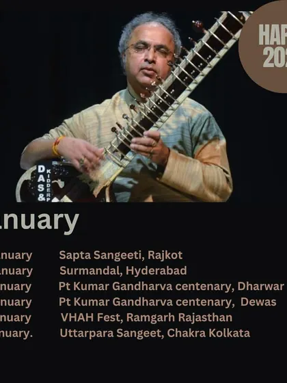 My concert schedule for January 2024. A month filled with gratitude and music.