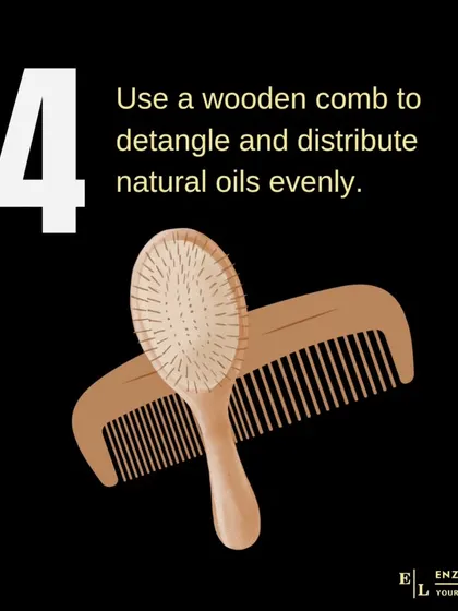 The right tools make all the difference. Using a wooden comb is a great way to gently detangle your beard and evenly distribute natural oils from the skin to the tips of your hair.