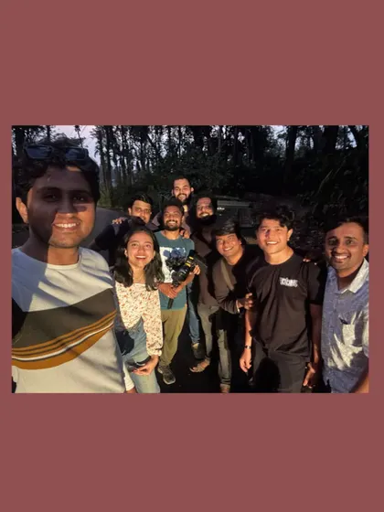 A group selfie with the amazing team of 'Dare Devil Mustafa' after the 'Prarambha Payana' song shoot.