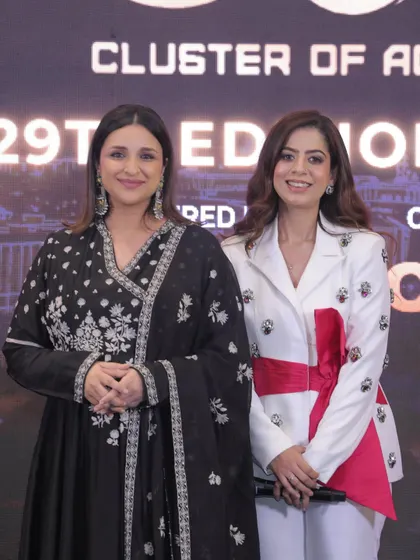 Another photo with Parineeti Chopra. My role as a host is to stand alongside the guest of honor, facilitate the proceedings, and ensure the spotlight shines brightly on them.
