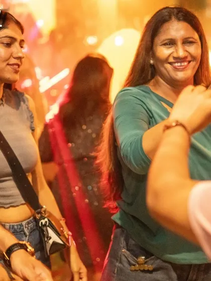 A candid shot of the dance floor, where everyone is connected by the music.