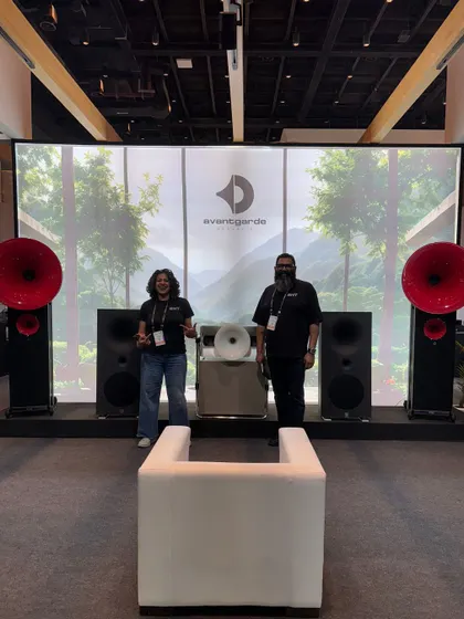 Here we are, Jenny and Denny, at the Smart Home Expo. For us, this isn't just a business; it's a shared passion. We travel the world to find the best audio technology, and we love sharing that knowledge and excitement with fellow audiophiles and clients.