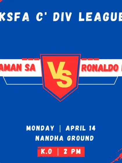 Matchday 2 announcement for our senior team in the KSFA C' Division League.