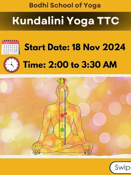 Awaken the dormant energy within through our Kundalini Yoga TTC. This powerful practice combines asana, pranayama, mantra, and meditation to stimulate the Kundalini energy at the base of the spine.
