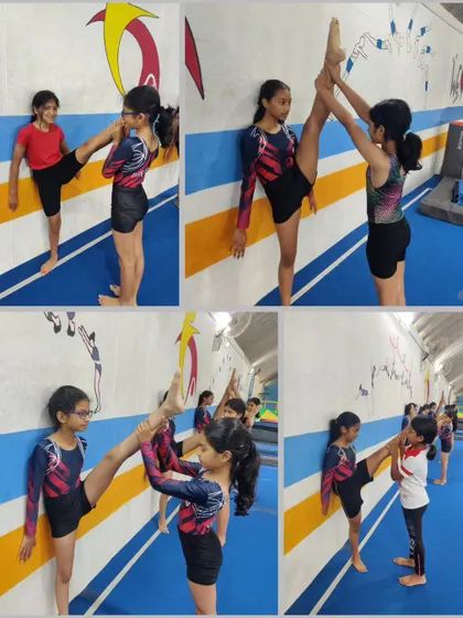 Partner stretching is a key part of our flexibility training. It allows for deeper stretches and builds camaraderie among our students.
