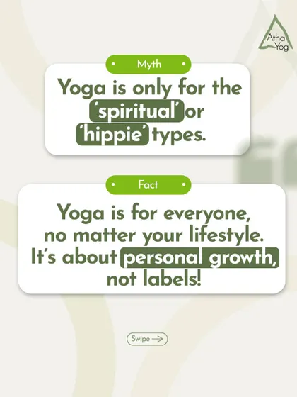 Let's bust a common myth: "Yoga is only for the 'spiritual' or 'hippie' types." The fact is, yoga is for everyone, no matter your lifestyle. It is about personal growth, not labels.