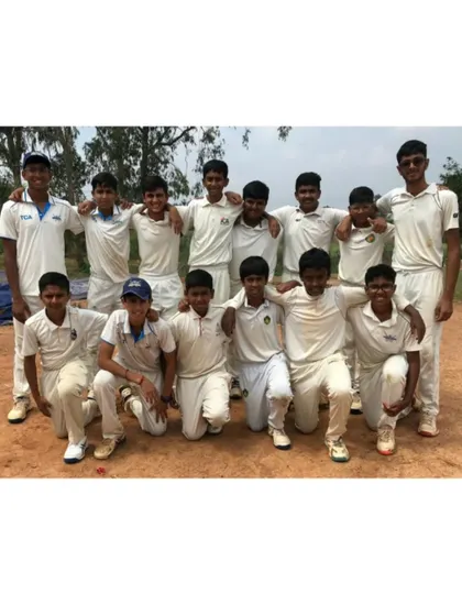 The U-14 team after reaching the finals, demonstrating consistent performance and teamwork throughout the tournament.