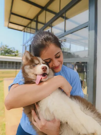 The pure, sleepy bliss of a puppy hug. These moments are what our special events are all about.