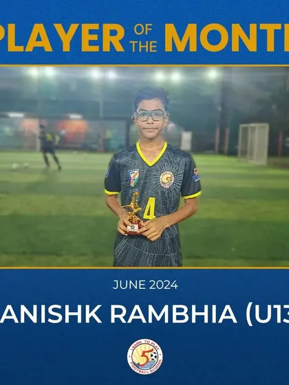 Kanishk Rambhia, the U13 Player of the Month for June 2024.