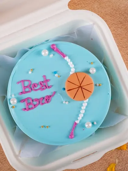 This Raksha Bandhan bento cake for the "Best Bro" is a modern twist on the traditional festival sweet. It's a fun and personal way to celebrate your sibling.