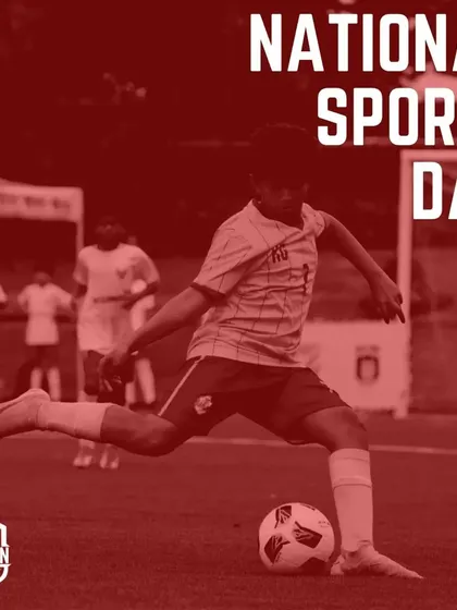 A powerful shot of a player in action, celebrating National Sports Day and the spirit of staying active.